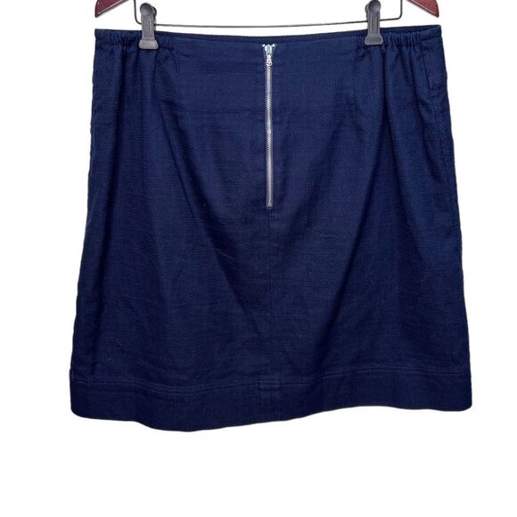 𝅺TALBOTS Navy Blue Medium Weight A line Skirt Size 14 - Picture 2 of 7